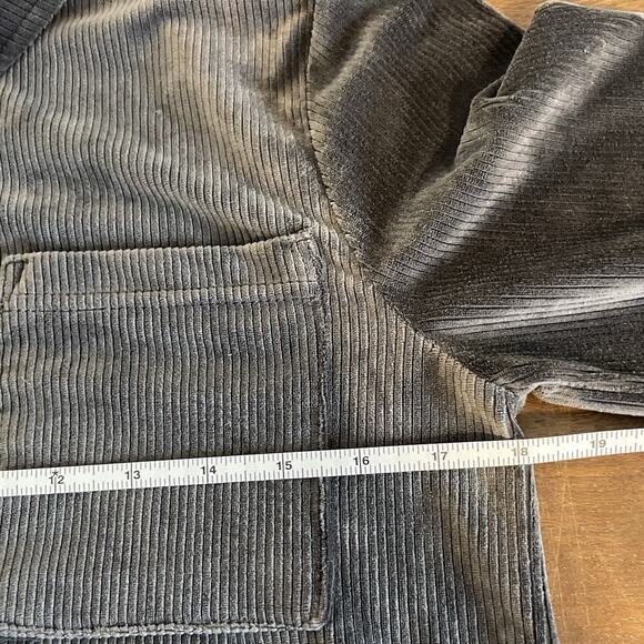 Wallflower Ribbed Velvet Western Grunge 90s Button Down Shirt Women's Sz M Cozy - Picture 7 of 9